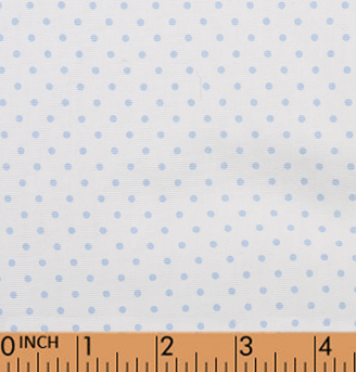 D101- Blue dot in white pique printed fabric